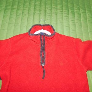 *SHIPS $4.99* Bugle Boy L 1/4 zip fleece red EUC